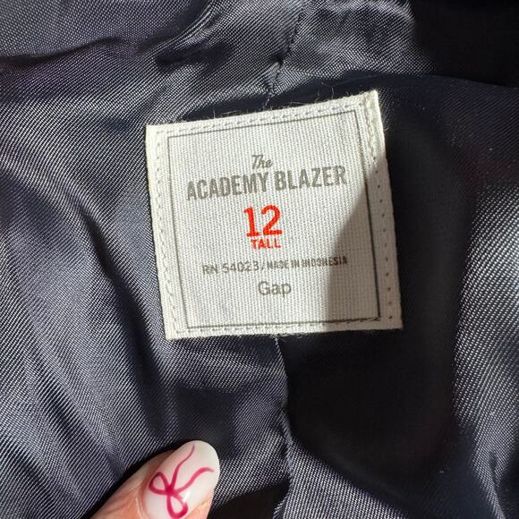 GAP Academy Denim Look Blazer Fully Lined Cute Classic Blazer - Picture 7 of 8